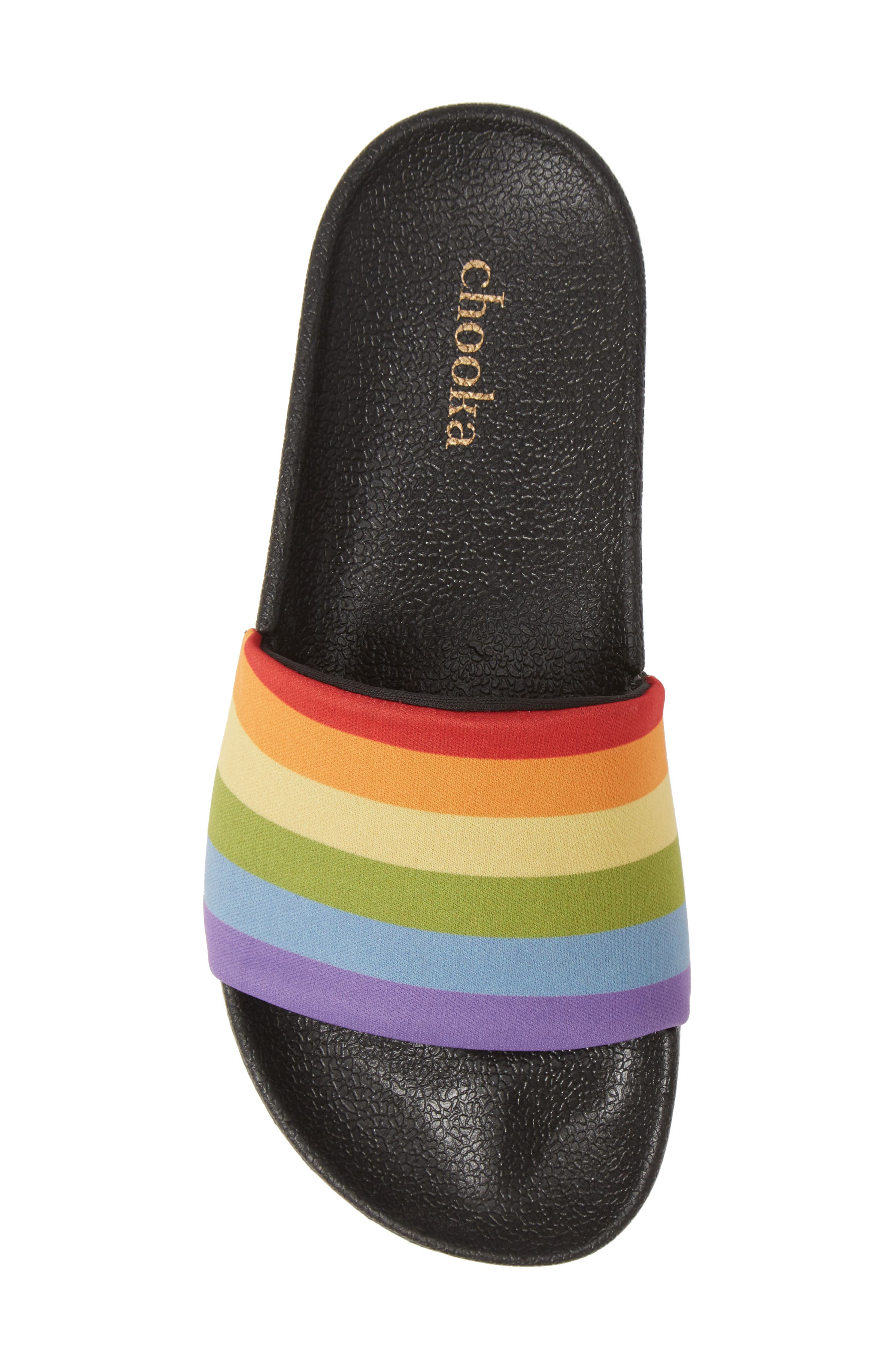 Chooka Rainbow Pride Slide Sandal, Alternate, color, 