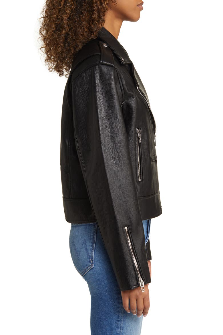 Faux Leather Moto Jacket, Alternate, color, HIGH STANDARD