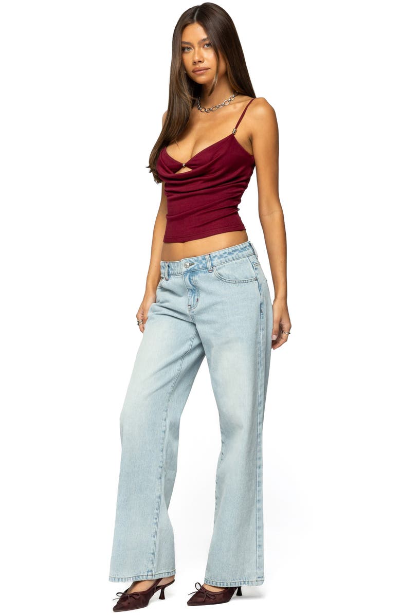 EDIKTED Ace Relaxed Low Rise Wide Leg Jeans, Alternate, color, Blue
