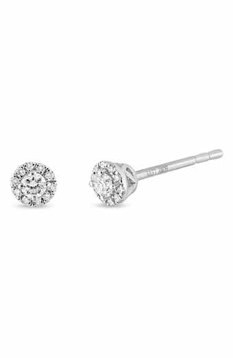 Bony Levy Icon 18K White Gold Round Diamond Halo Stud Earrings