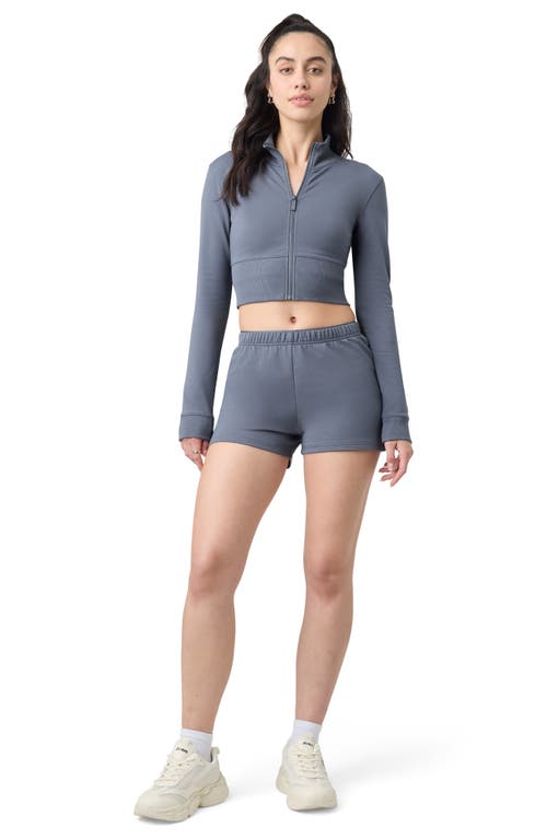 Shop Florence By Mills Relaxed French Terry Shorts In Grisaille