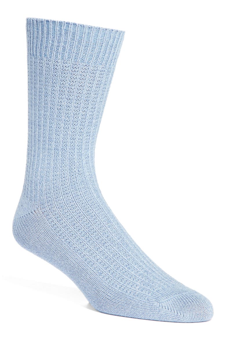 Rib Socks, Main, color, BLUE STONEWASH
