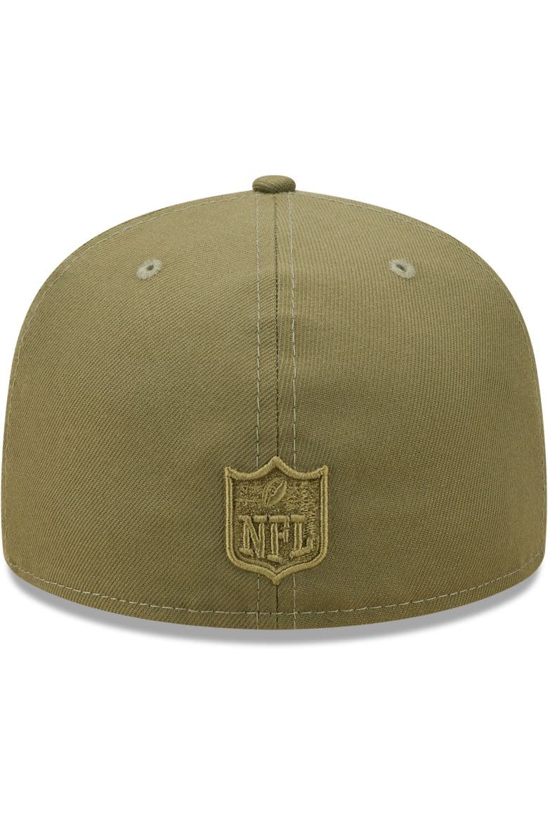 Men's New Era Olive Los Angeles Rams Color Pack 59FIFTY Fitted Hat, Alternate, color, Olive