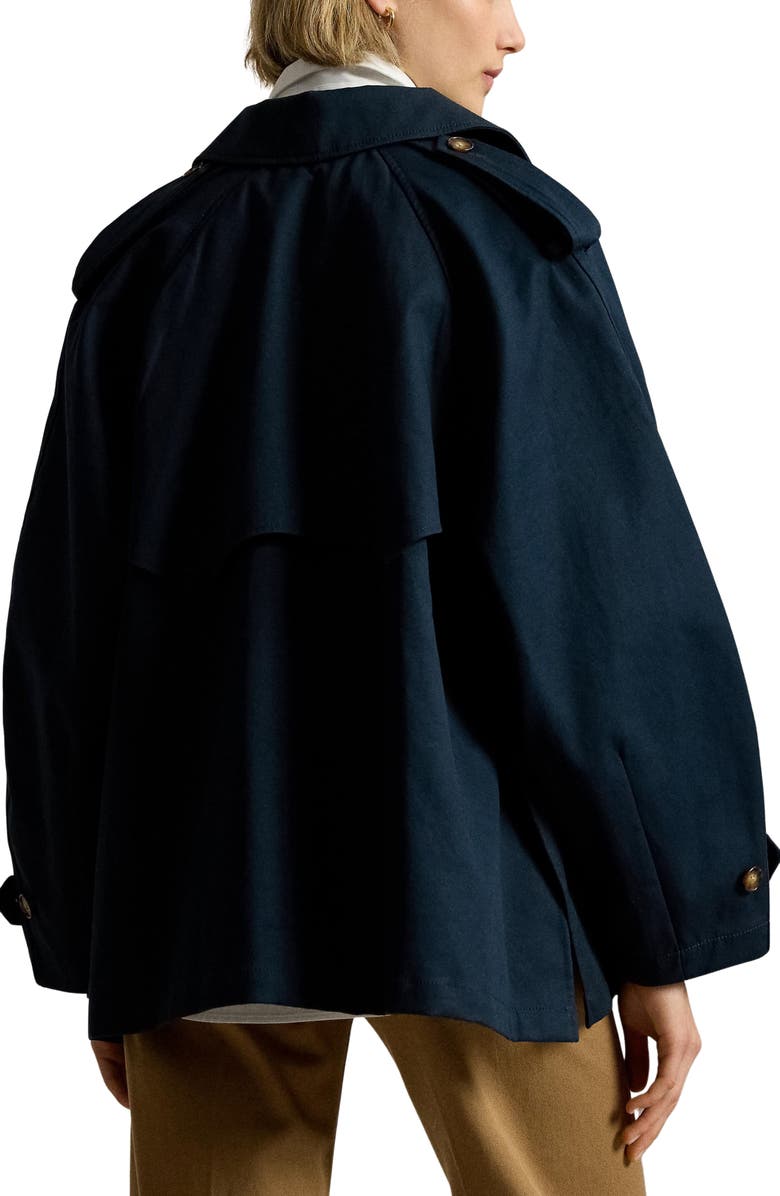 Polo Ralph Lauren Cotton Twill Balloon Trench Coat, Alternate, color, Rl Navy