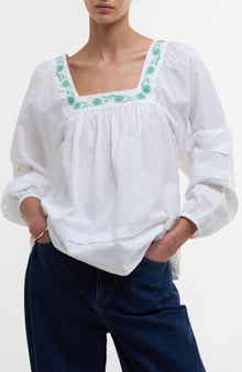 Barbour Ash Embroidered Cotton Top