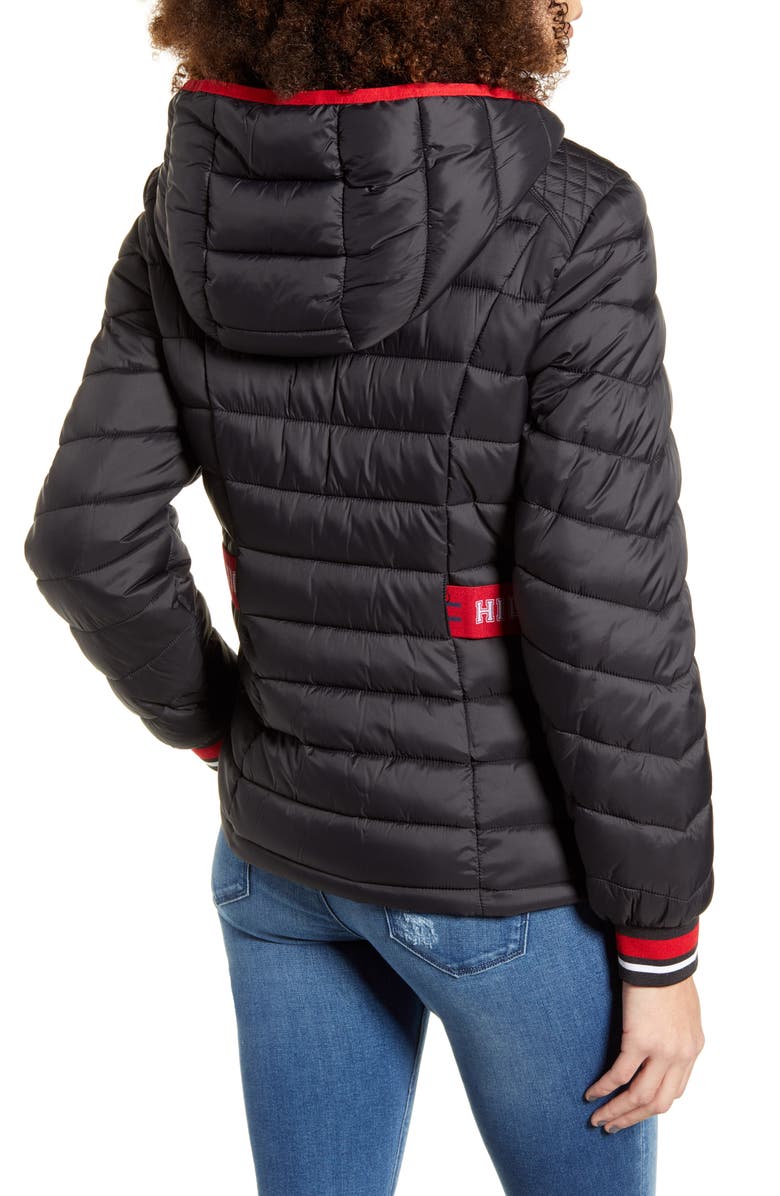 Tommy Sport Logo Cinch Waist Puffer Jacket, Alternate, color,