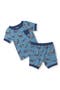 Kids' Broken Dino Stamp Short Pajamas