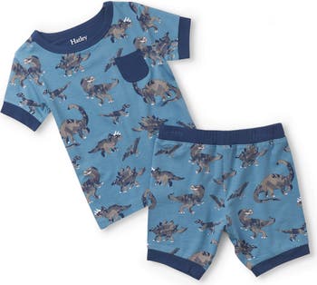 Kids' Broken Dino Stamp Short Pajamas