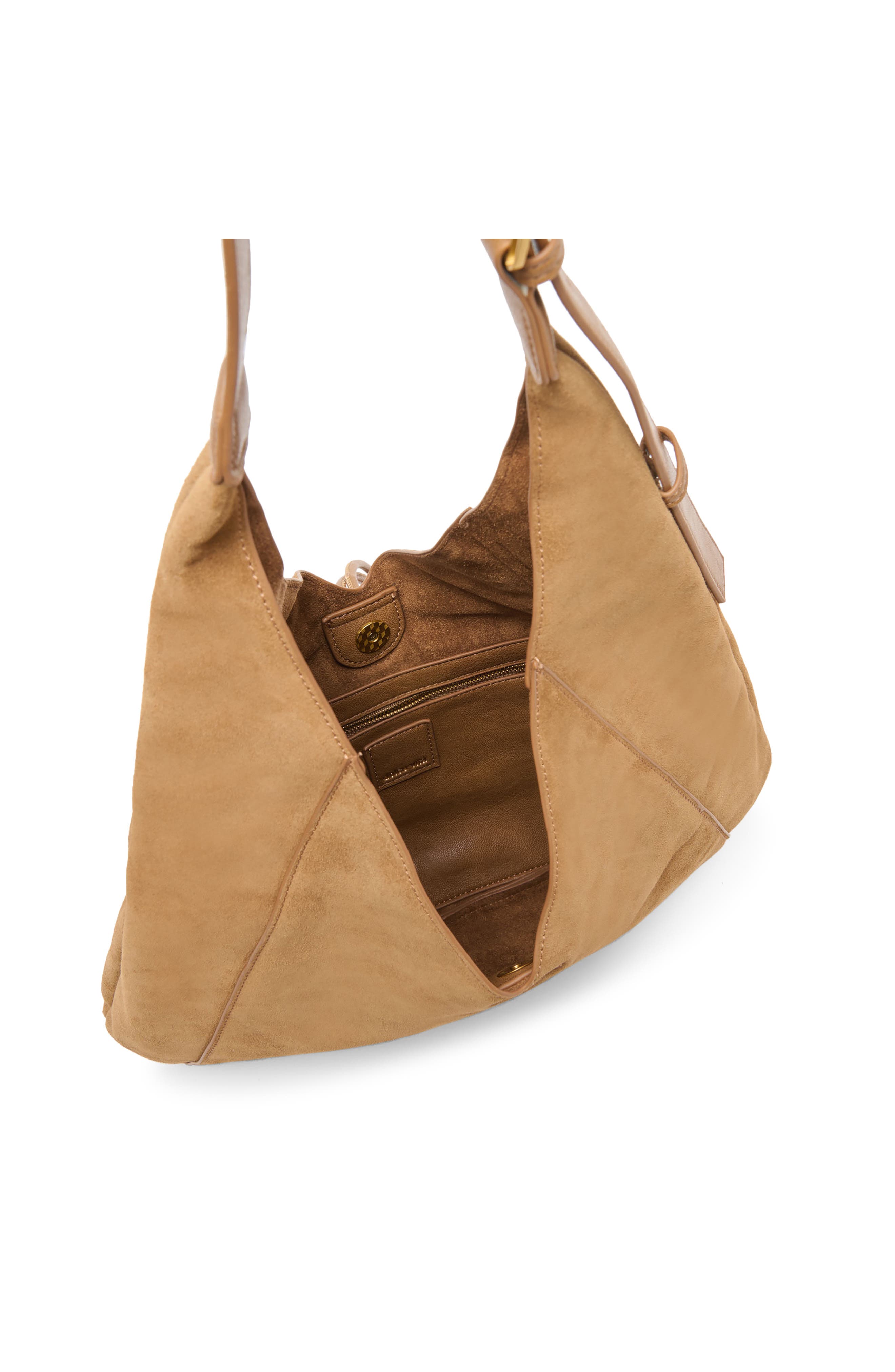 Mercer Leather Shoulder Bag, Alternate, color, PECAN SUEDE