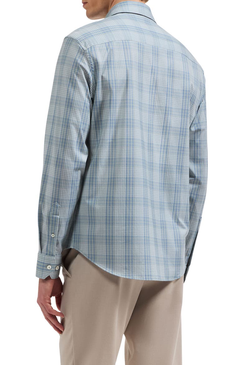 James Plaid Cotton Performance Shirt, Alternate, color, AVOCADO