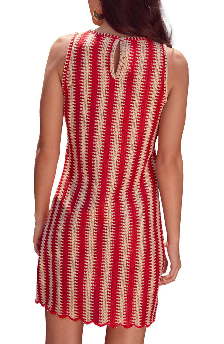 NEXT Open Stitch Sleeveless Minidress, Alternate, color, Red Multi