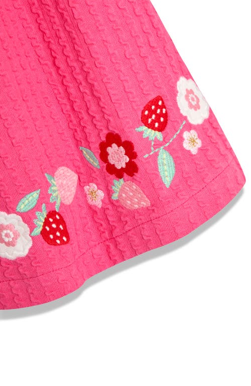 Jojo Maman Bébé Jojo Maman Bebe Embroidered Frill Sleeve T-shirt & Shorts Set In Pink