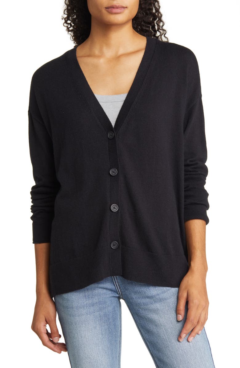 Lucky Brand Cloud Jersey Cardigan, Main, color, 