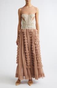Ulla Johnson Orla Crochet & Tulle Gown