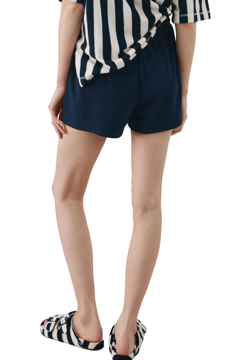 MANGO Cotton Blend Terry Pajama Shorts, Alternate, color,