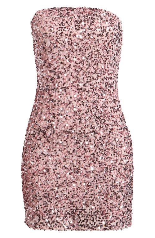 Bp. Strapless Sequin Minidress In Pink