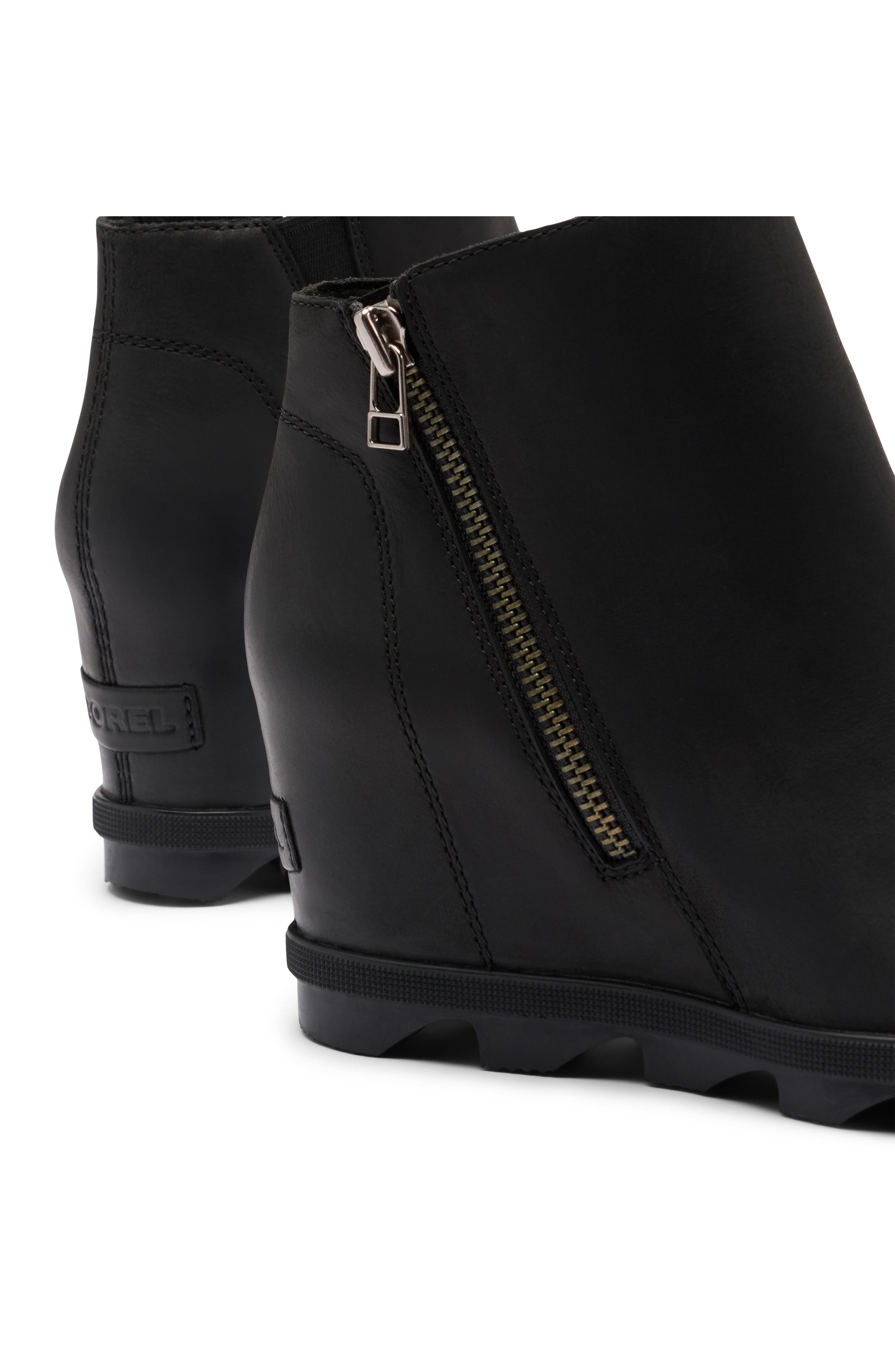 Joan Rhapsody Zip Wedge Bootie, Alternate, color, BLACK/ BLACK