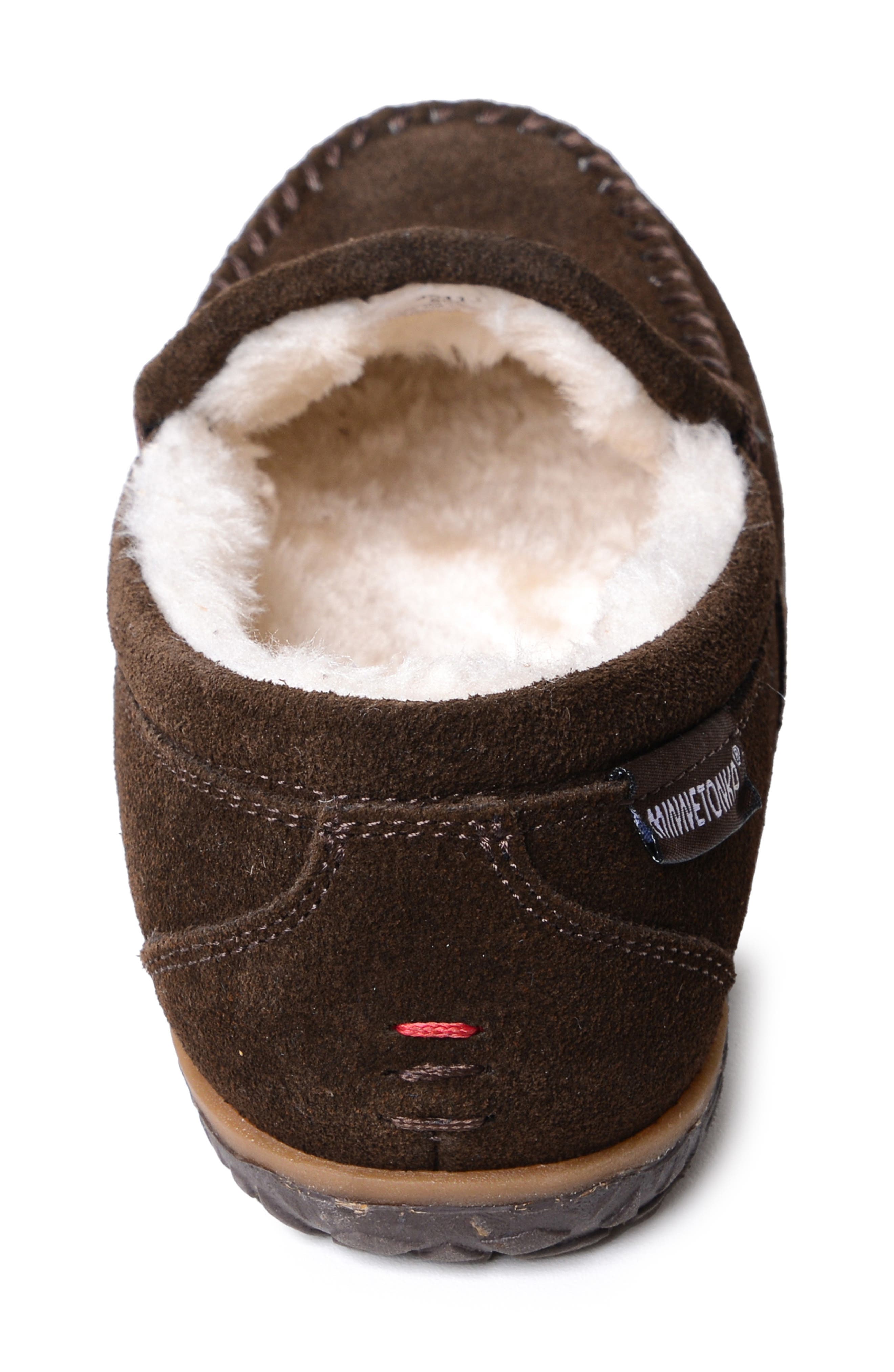 Minnetonka Tempe Slipper, Alternate, color, Chocolate