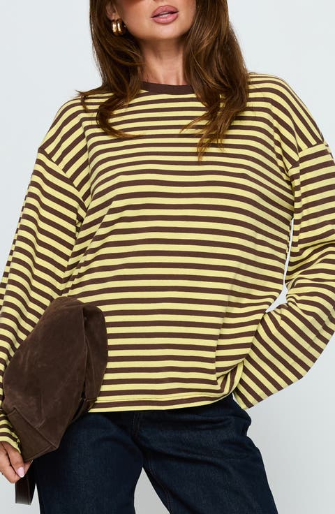 Settle Down Stripe Oversize T-Shirt