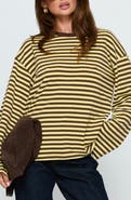 Princess Polly Settle Down Stripe Oversize T-Shirt