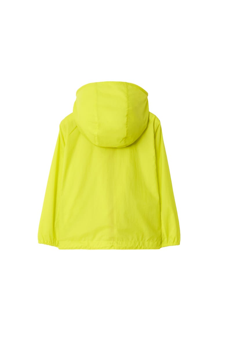 Checker-tape Nylon Hooded Jacket, Alternate, color, Vivid lime