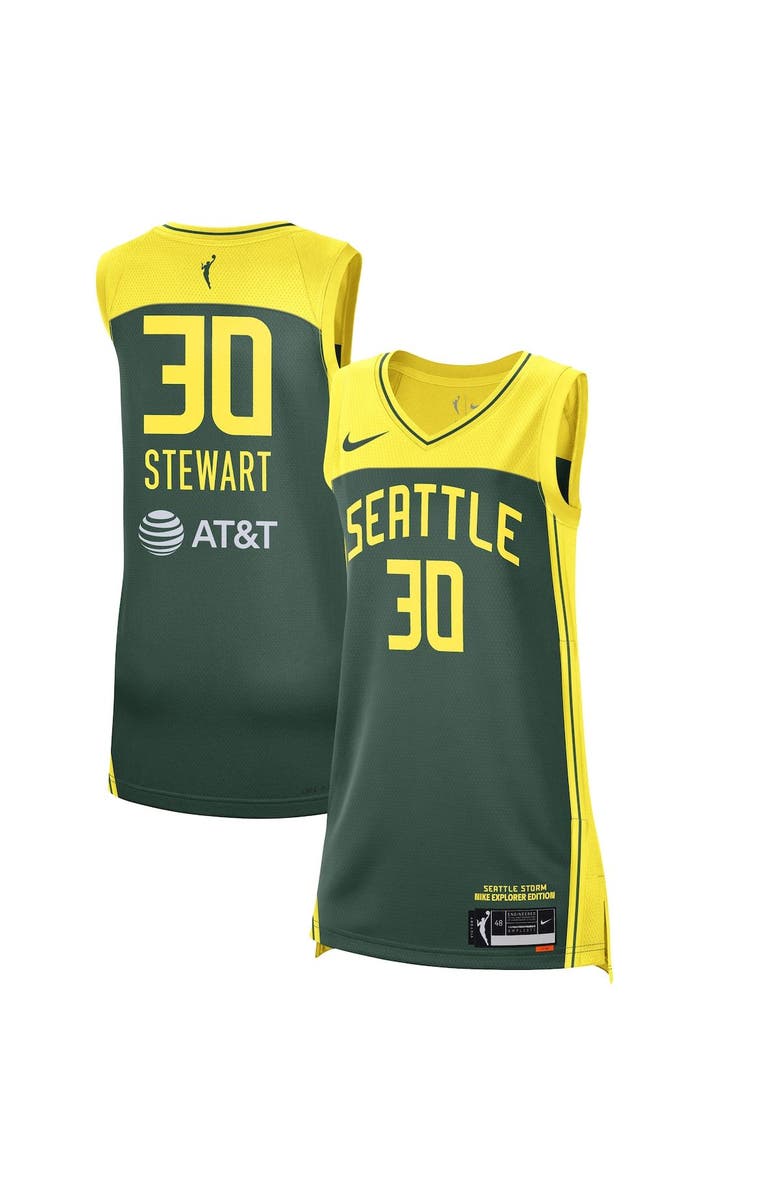 Nike Women's Nike Breanna Stewart Green Seattle Storm 2021 Explorer Edition Victory Player Jersey, Main, color,
