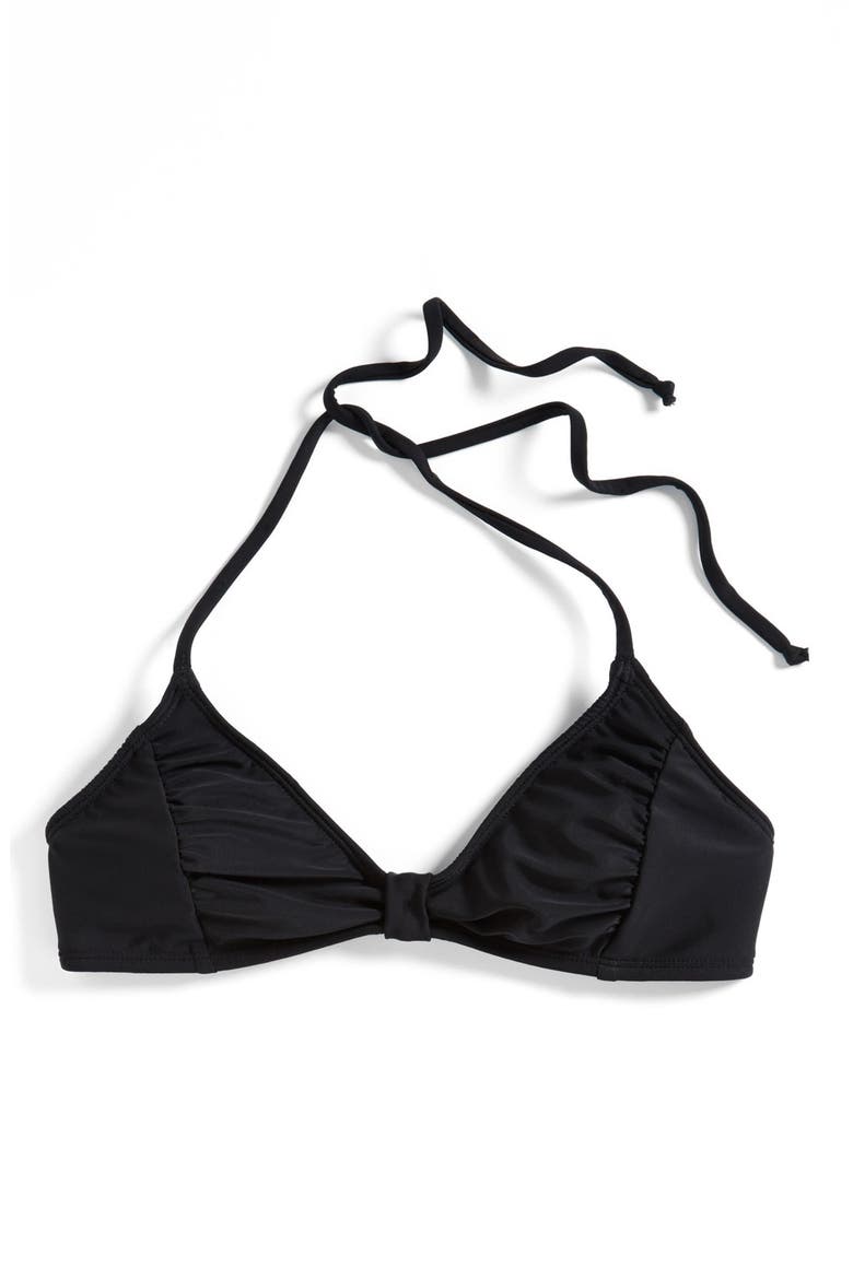 'Bow' Bikini Top, Alternate, color, BLACK