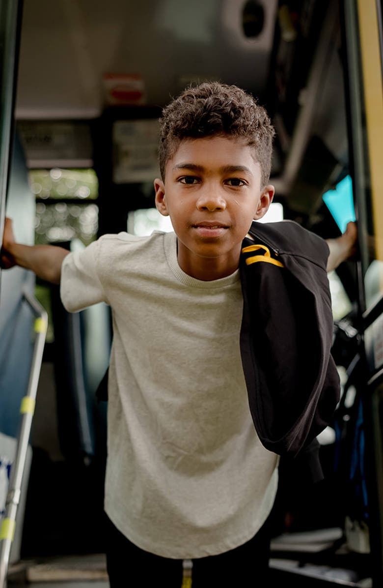 Mightly Organic Cotton Kids Short Sleeve T-Shirt 3-pack, Alternate, color, Black, White And Gray