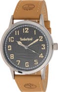 Timberland Classic Quartz Leather Strap Watch, 43mm