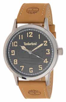 Timberland Classic Quartz Leather Strap Watch, 43mm