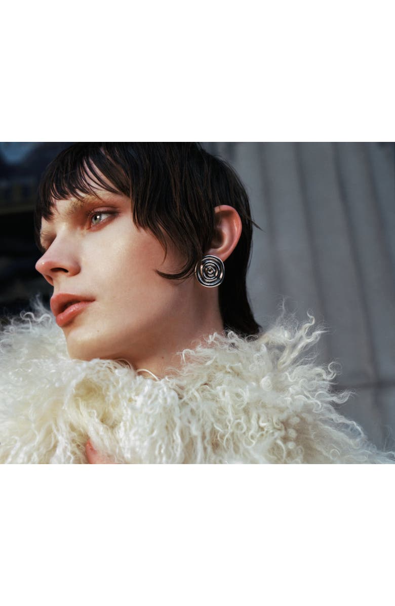 FRY POWERS SUN POWERS Saucer Earrings, Alternate, color, Silver