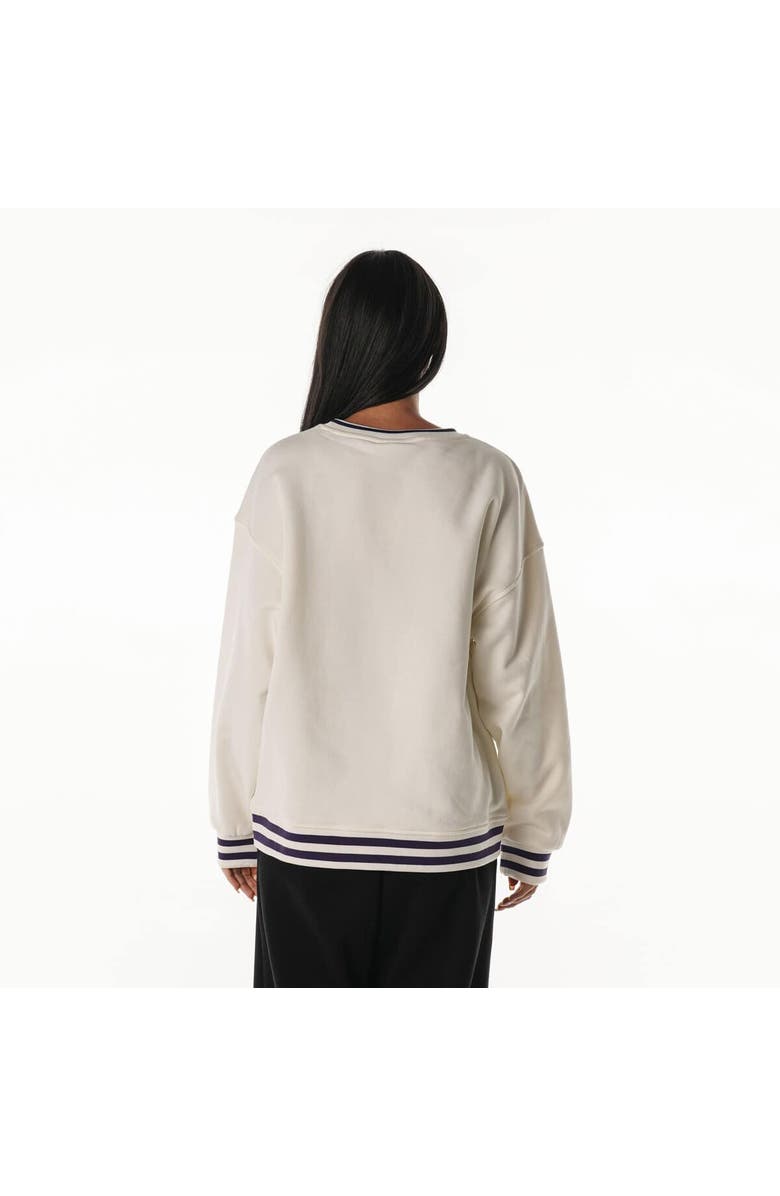 THE WILD COLLECTIVE Women's The Wild Collective Cream Baltimore Ravens Oversized Vintage French Terry Sweatshirt, Alternate, color, Cream