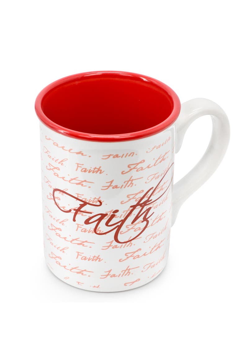 4 Piece 16 Ounce Stoneware Mug Set, Alternate, color, Red