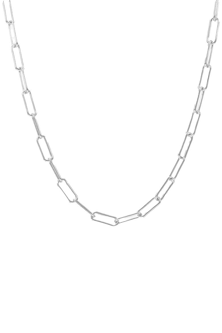 Sterling Silver 18k Gold Plated Amelia Chain Necklace Trendy Gift, Main, color, Silver