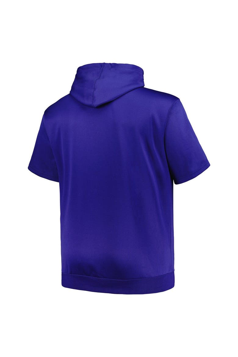Men's Profile Royal New York Mets Big & Tall Contrast Short Sleeve Pullover Hoodie, Alternate, color, Royal