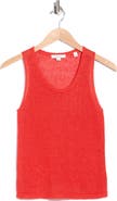 Vince Beachy Linen Open Stitch Tank
