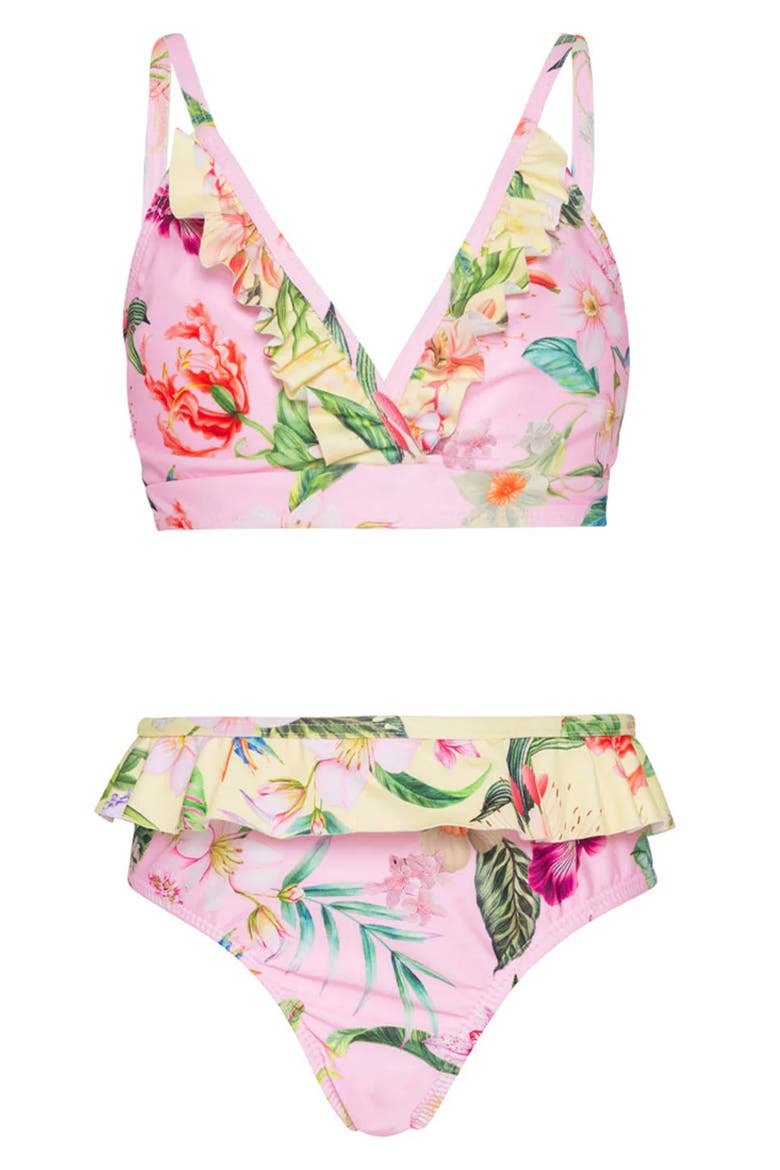 Kids' Elsie Ruffle Two-Piece Swimsuit, Main, color, PARADISE BLOOM