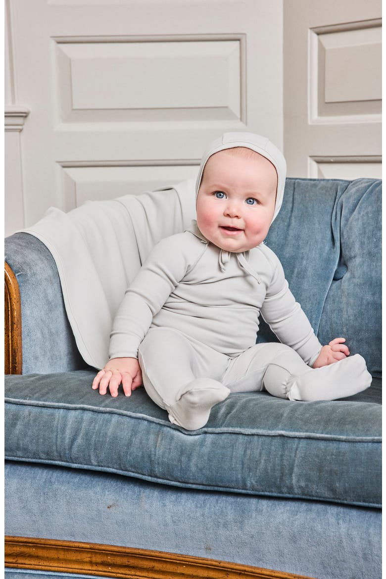 Side Ruffle Blanket, Alternate, color, Ivory