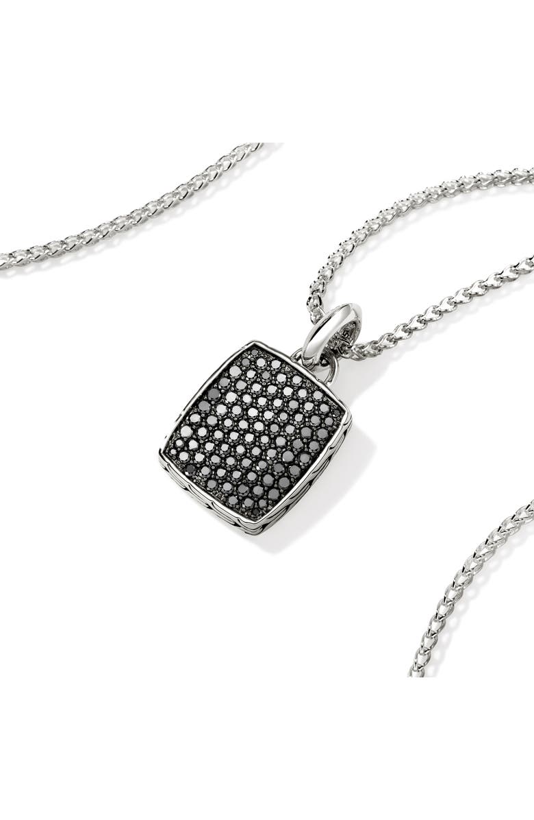 John Hardy Tag Necklace, Sterling Silver, Gemstones, Alternate, color,