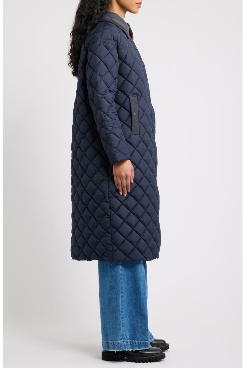 Sadie Quilted Coat, Alternate, color, BLUE BLACK