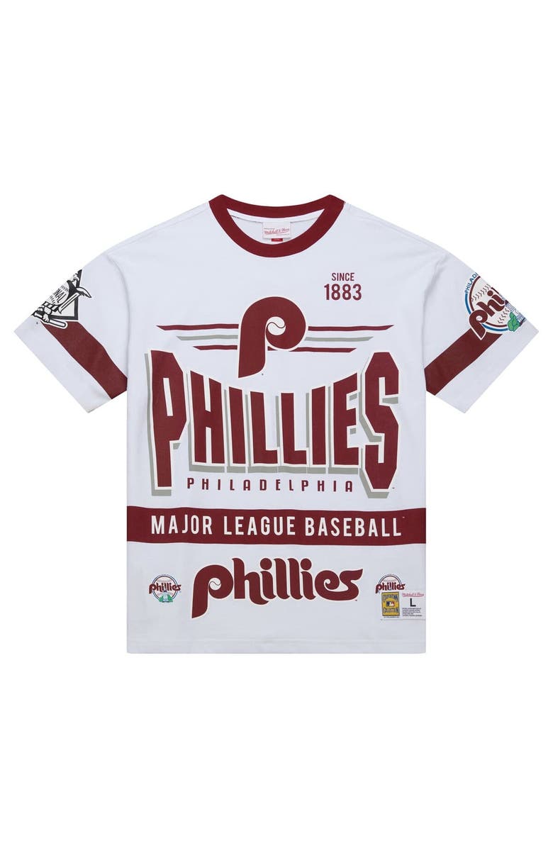 Mitchell & Ness Men's Mitchell & Ness White Philadelphia Phillies Cooperstown Collection Team Origins Premium T-Shirt, Alternate, color, White
