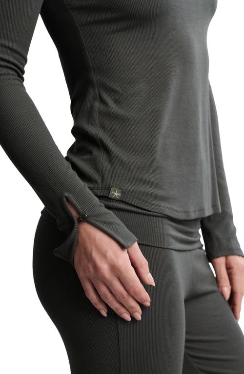 Barefoot Dreams Ultra Lite® Rib Long Sleeve T-shirt In Gray