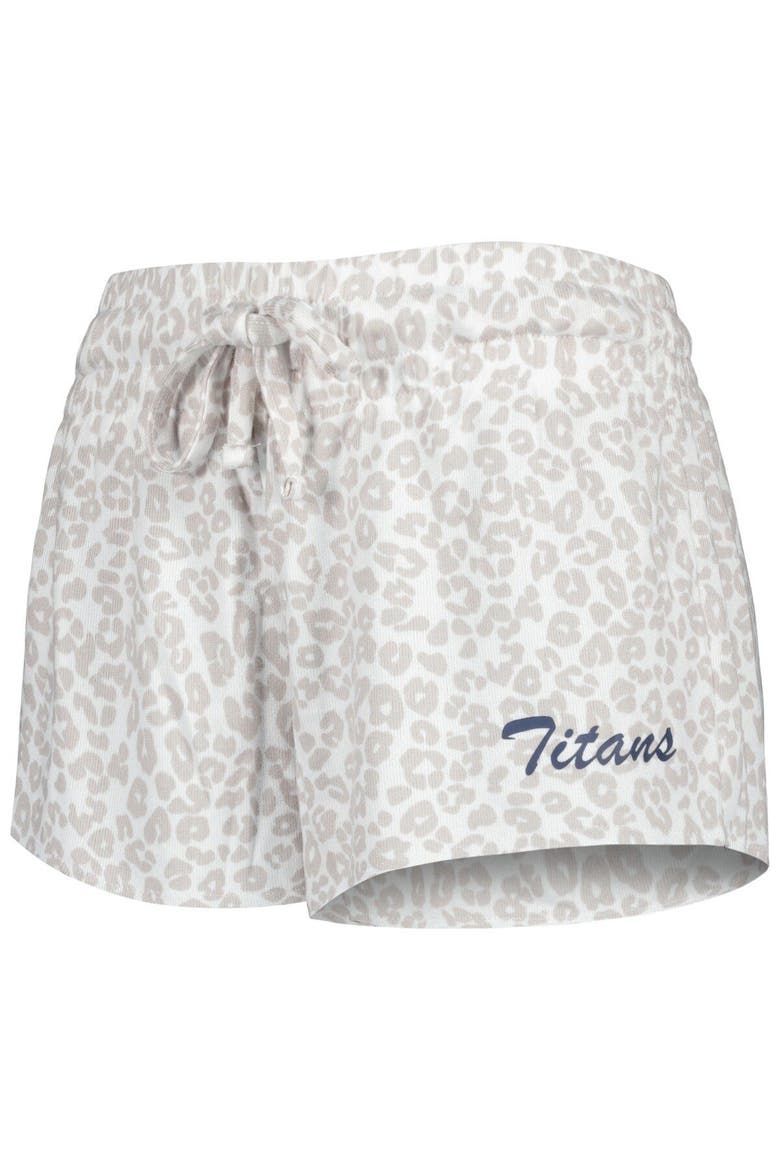 Women's Concepts Sport White/Cream Tennessee Titans Montana Knit T-Shirt & Shorts Sleep Set, Alternate, color, White