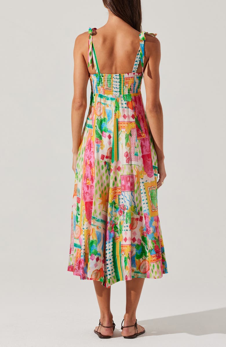 ASTR the Label Shiann Mixed Print Sundress, Alternate, color, Pink Yellow Multi