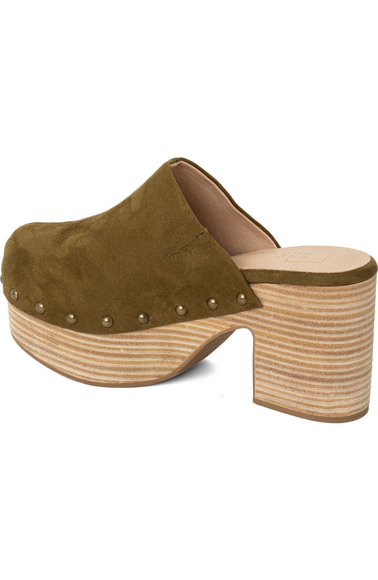 SHUSHOP Gigi Platform Clog, Alternate, color, Olive Suede