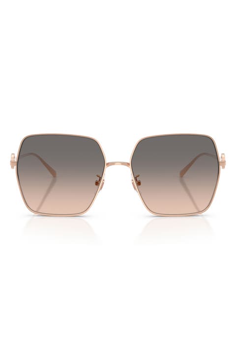 58mm Gradient Square Sunglasses