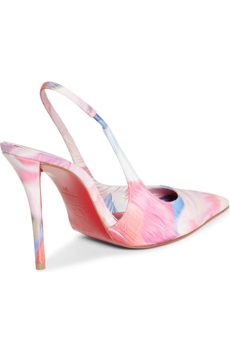 Christian Louboutin Miss Z Pointed Toe Slingback Pump, Alternate, color, Multi/ Lin Multi