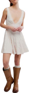 Free People Can't Help It Eyelet Embroidered Minidress