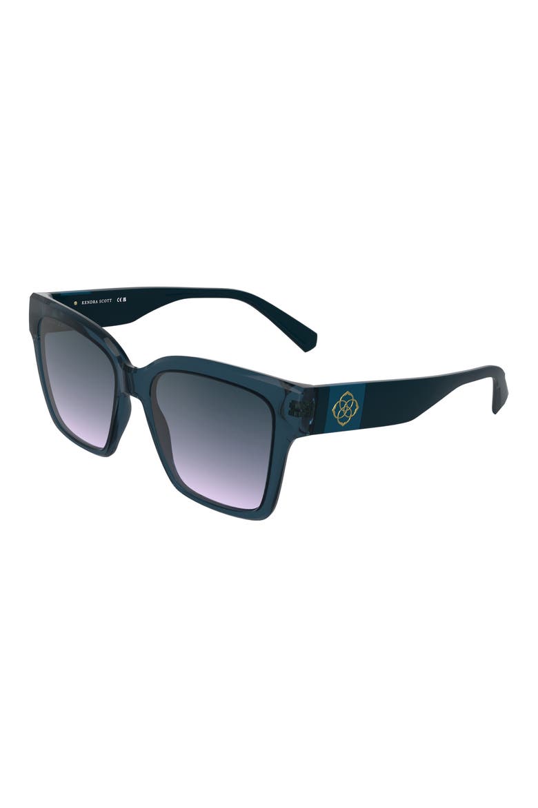 Dira 56mm Rectangular Sunglasses, Alternate, color, BLUE