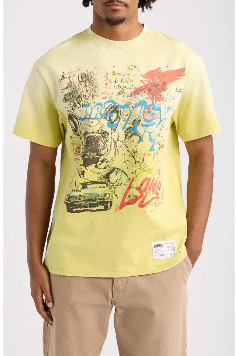 Bored in Class Oversize Cotton Graphic T-Shirt, Main, color, FADED SUNFLOWER
